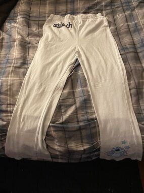 Disney Light Blue Stitch Pajama Bottoms for Kids